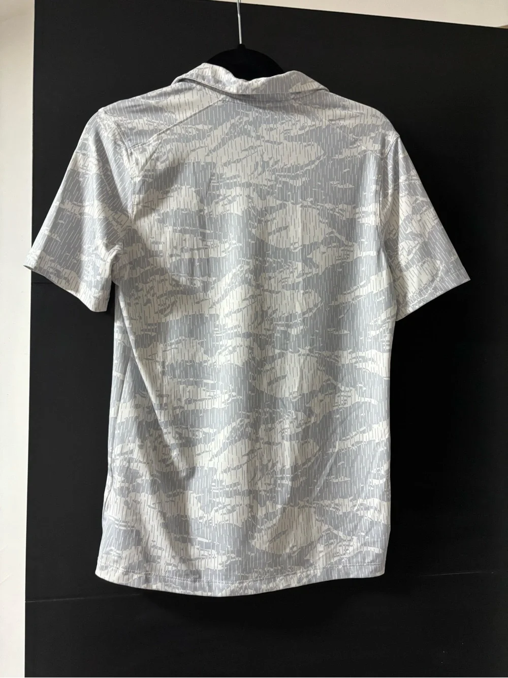 Nike Dri-FIT Polo - White & Light Gray Pattern
